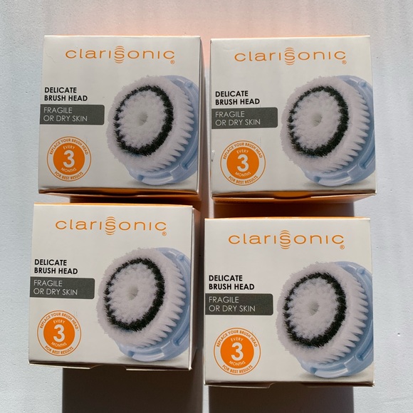 4 Clarisonic Delicate Brush Head replacement NIB